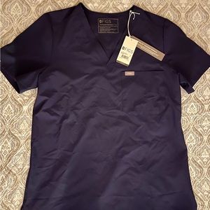 FIGS Medium Technical Dark Blue Scrubs Top & Bottoms